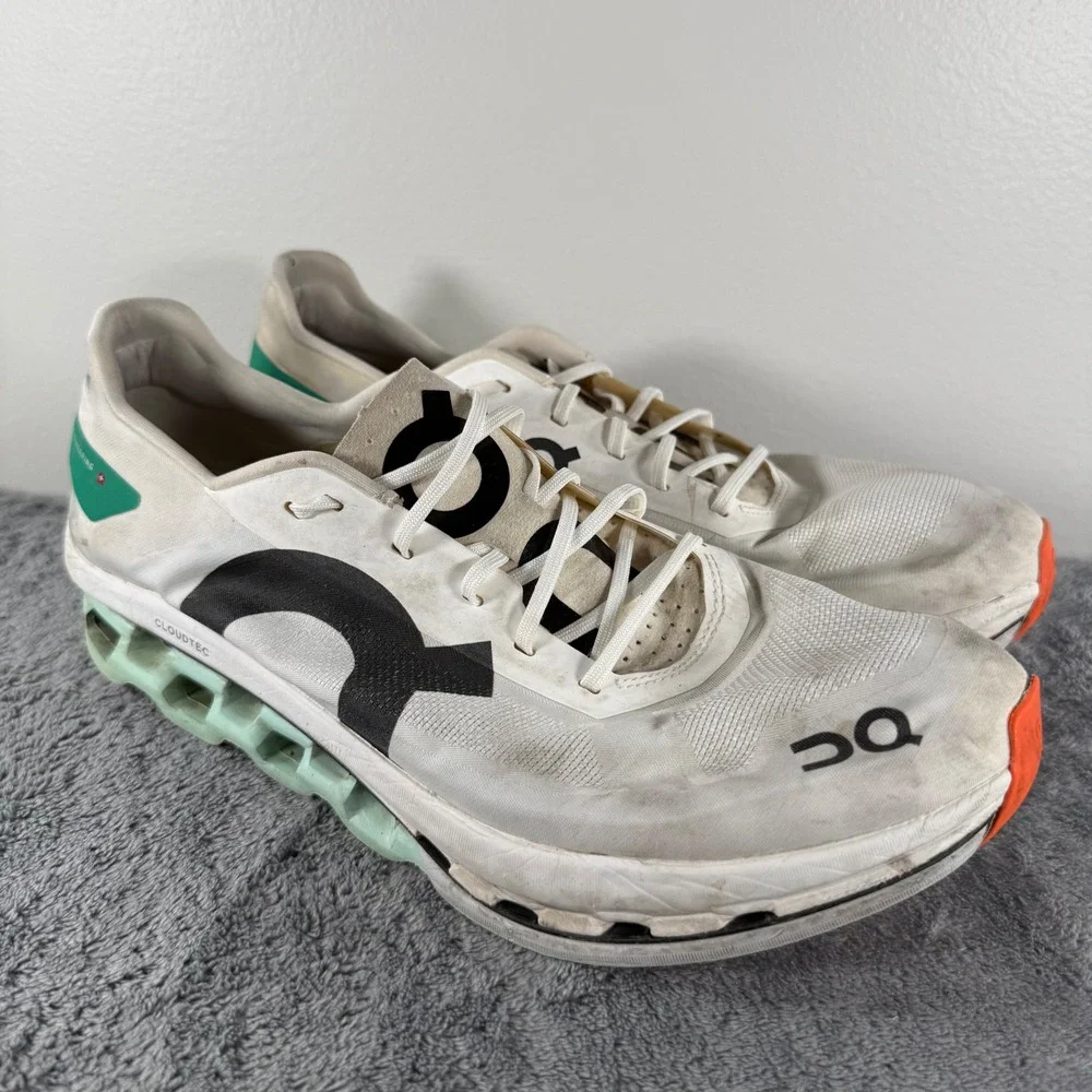 On Running Cloudboom Echo Shoes Mens 9 White Green Helion CloudTec Sneaker